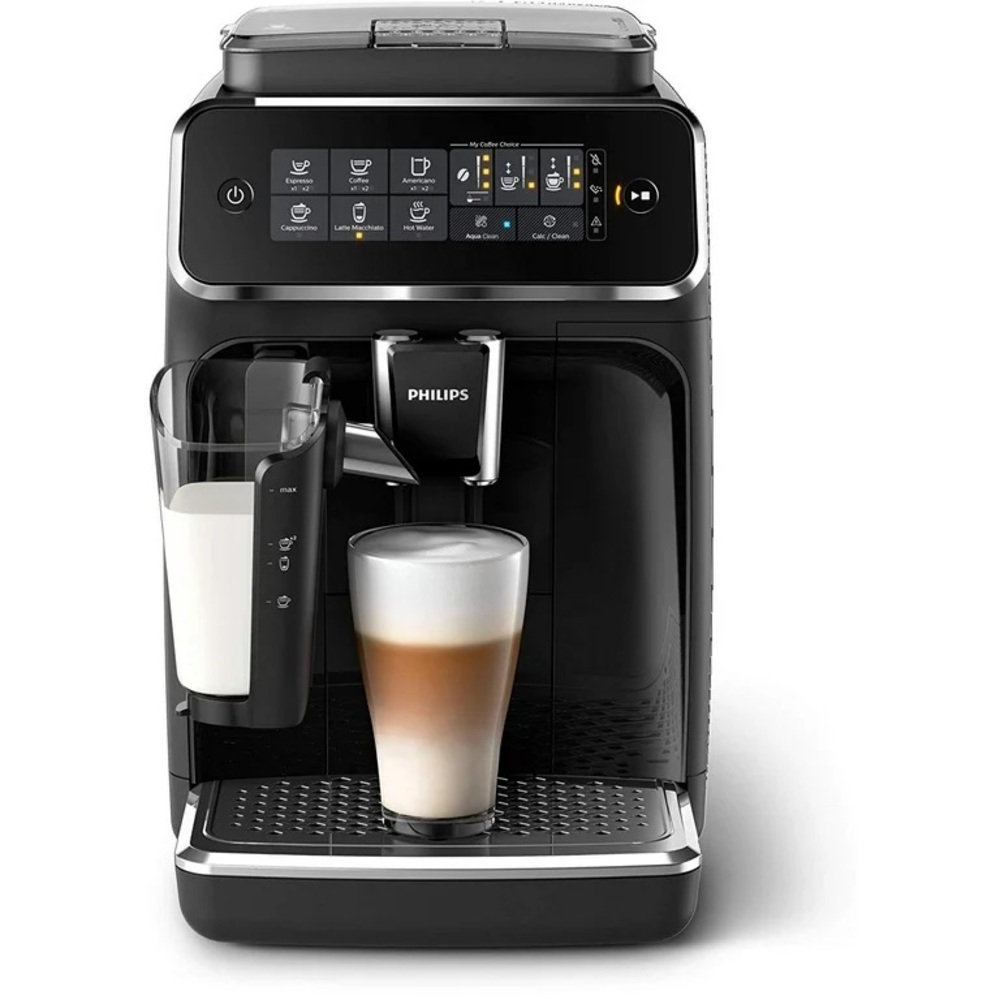 Philips 3200 Series Black Coffee Machine with Milk Frother